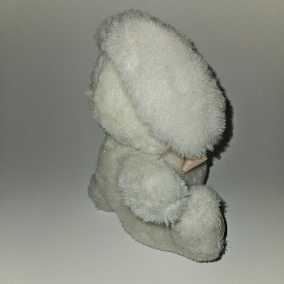 VTG Cape Craftsmen White Bunny Rabbit Plush Vinyl Face Wind-Up NOT WORKING Read - Picture 8 of 16